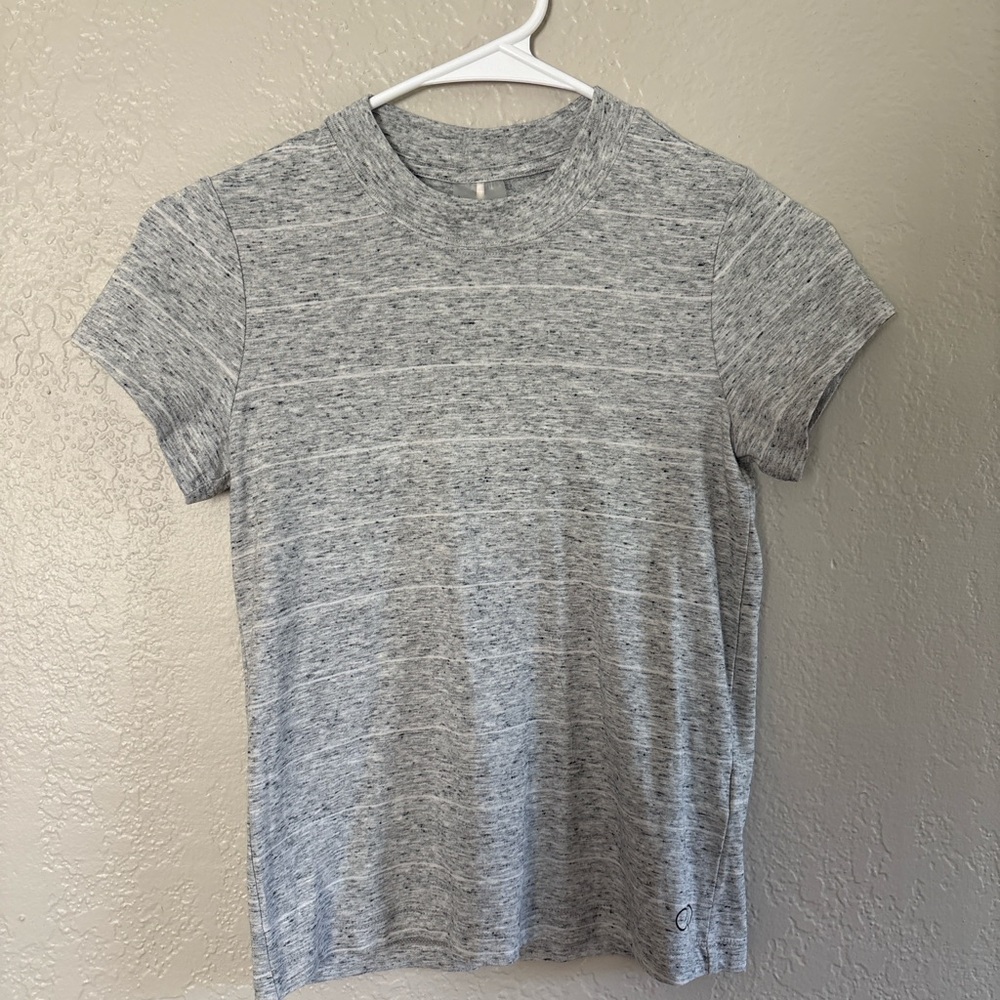 CALIA Everyday Shrunken Crew Tee XXS Gray Heather Athletic Top NWT
